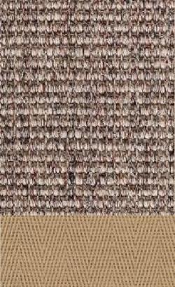 Sisal Salvador samt 087 tæppe med kantbånd i beige 002